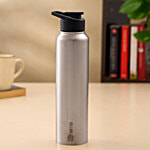 bb home Frost Stainless Steel Bottle With Sipper Cap - Steel Matt Finish 1 L