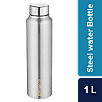 bb home Frost Stainless Steel Water Bottle With Steel Cap - Steel Matt Finish 1 L