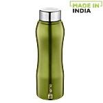 BB Home Trendy Stainless Steel Bottle With Steel Cap - Metallic Green Finish, PXP 1002 BK 500 ml