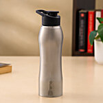bb home Trendy Stainless Steel Bottle With Sipper Cap - Steel Matt Finish 750 ml