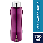 bb home Trendy Stainless Steel Water Bottle With Steel Cap - Purple 750 ml 