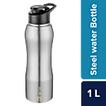 bb home Trendy Stainless Steel Bottle With Sipper Cap - Steel Matt Finish, PXP 1002 Dq 1 L