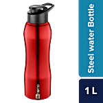 bb home Trendy Stainless-Steel Bottle With Sipper Cap Dark Red Colour PXP 1002 Dq 1 L