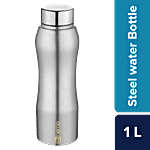 bb home Trendy Stainless Steel Water Bottle With Steel Cap - Steel Matt Finish 1 L