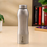 bb home Trendy Stainless Steel Water Bottle With Steel Cap - Steel Matt Finish 1 L