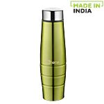 BB Home Aqua Stainless Steel Bottle With Steel Cap - Metallic Green Finish, PXP 1003 CK 650 ml
