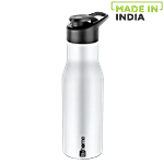 BB Home Puro Stainless Steel Bottle With Sipper Cap - White Matt Finish, PXP 1008 CQ 750 ml