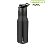BB Home Puro Stainless Steel Bottle With Sipper Cap - Black Colour, PXP 1008 CQ 750 ml