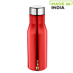 BB Home Puro Stainless Steel Bottle With Steel Cap - Dark Red Colour, PXP 1008 CV 750 ml