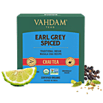 VAHDAM Organic Earl Grey Masala Long Leaf Chai Tea 30 g (15 Pyramid Bags x 2 g each)
