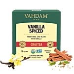 VAHDAM Organic Vanilla Spiced Long Leaf Chai Tea 30 g (15 Pyramid Bags x 2 g each)