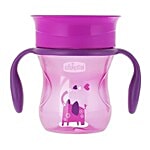 Chicco 360 Degrees Spill Proof Glass - Girl, 12m+ 200 ml