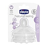 Chicco Baby Bottle Silicone Teat Fast Flow - 6m+ 2 pcs