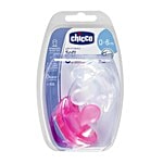 Chicco Baby Soother - Soft, Pink & White, 0-6m 2 pcs