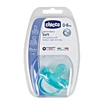 Chicco Baby Soft Silicone Soother - Blue, 0-6m 1 pc
