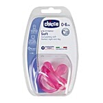 Chicco Baby Soft Silicone Soother - Pink, 0-6m 1 pc