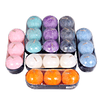 DP Decorative Wax Round Candles Assorted Colors Set Of 3 pcs