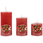 DP Decorative Wax Scented Candles - Set Of 3 BB-1258-1 Assorted color 3 pcs