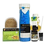 Soulflower Lemongrass Hexagon Bath Personal Care Gift Set 5 pcs