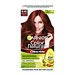Garnier Color Naturals Long-Lasting Creme Hair Colour 70 ml + 60 g Shade 6.6, Intense Red