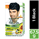 Garnier Men Colour Naturals Hair Colour For Men 30 ml + 30 g Shade 1, Natural Black