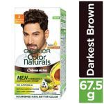 Garnier Men Hair Colour - Color Naturals, For Men 30 ml + 30 g Shade 3, Darkest Brown