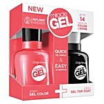 Sally Hansen Miracle Gel Dual Pack - 2X Volume 14.7 ml Coat + Pretty Piggy