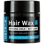 Ustraa Hair Wax For Men - Wet Look & Strong Hold, With Apple Cider Vinegar 100 g