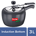 Prestige Hard Anodised Inner Lid Pressure Cooker - Induction Base, Bakelite Handle, Black, Apple Duo, 20425 3 L 