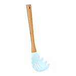 Casasunco Slotted/Frying/Cooking Spoon - Nylon & Wooden, Blue, Bb-1152 1 pc