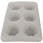 Silcone Silicone Muffin/Cupcake Moulds Tray -  Blue/Grey Assorted 1 pc