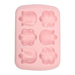Silcone Muffin/Cupcake Moulds Silicon Tray - Pink/Peach Assorted, BB1162 1 pc