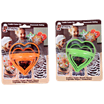 Wannian Kitchen Cookie-Brownie Cutters 3Pc Set, Heart Shape, Assorted Colours 3 pcs