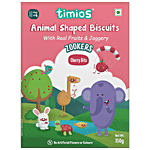 Timios Zookers Animal Shaped Biscuits - With Cherry Bits, 12+ Months, Rich in Protein, Transfat Free 150 g