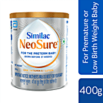 Similac Neosure NeoSure Infant Formula Powder - For Premature Baby & Low Birth Weight, From Birth Up to 12 Months, DHA + Natural Vitamin E 400 g Tin