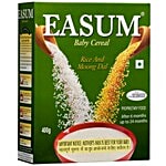 Easum Baby Cereal - Rice & Moong Dal, 6-24 Months, Milk Free 400 g Carton