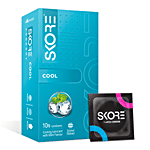 Skore Cool Raised Dots Condoms - Mint Flavoured 10 pcs