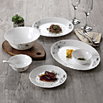 Cello Imperial Opalware Dinner Set - Camber Black 6 pcs