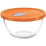 Treo Glass Mixing Bowl With Orange Flexi Lid - Bakeware Bowl 1 L