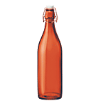 Treo Spray Glass water Bottle With Cork - Orange 1 L
