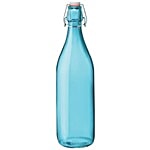 Treo Spray Glass Water Bottle With Cork - Light Blue 1 L