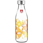Treo Ivory Premium Glass Bottle - With Yellow & Orange Floral 1 L