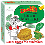 Daadi's Methi Mathri - Methi Bhakhri, High In Fibre, Ready To Eat, All Natural 180 g