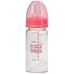 Mee Mee Premium Glass Feeding Bottle - Pink 125 ml