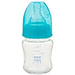 Mee Mee Premium Glass Feeding Bottle - Blue 50 ml