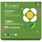 Teabox Organic Darjeeling Green Tea Bags - Weight Loss Support, Antioxidant Rich 54 g (25+2 Free Pyramid Bags x 2 g each)