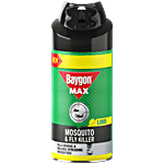 Baygon Max Mosquito & Fly Killer Spray - Lime Fragrance, Double Nozzle 200 ml