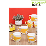 Claycraft Alton Coffee Mugs Set - Vista Yellow 220 ml (Set of 6)