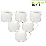 Claycraft Maria Coffee Mugs - Impresssion GL110 200 ml (Set of 6)