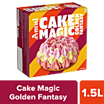 Amul Ice Cream - Cake Magic, Golden Fantasy 1.5 L 